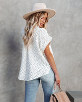 Tula Cotton Floral Button-Down-Top - Natur